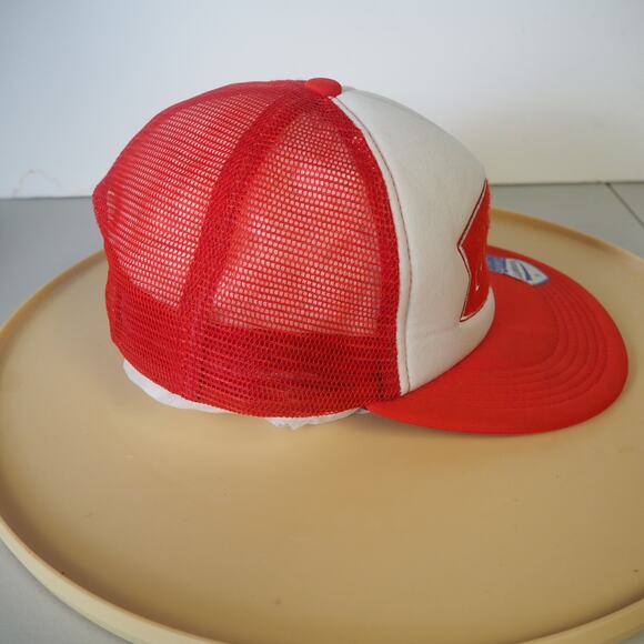 Coca Cola Snap Back Trucker Hat Cap Mesh Red White Retro Classic Patch OSFM - Picture 3 of 9